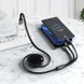 Кабель 3в1 MicroUSB + Type-C + Lightning HOCO X78 1м, 2A для зарядки Чорний