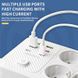Подовжувач мережевий фільтр 2 м на 8 розеток + 4USB + 2Type-C F184PD Чорний