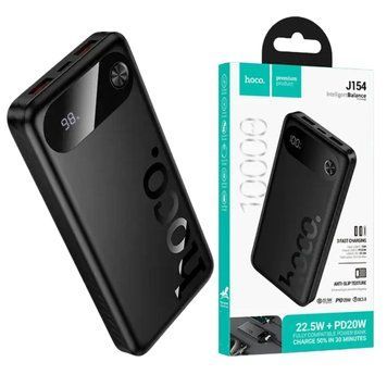 Повербанк павербанк з швидкою зарядкою PD20W HOCO J154 Victorious 10000mAh 2USB + Type-C 22.5W Чорний
