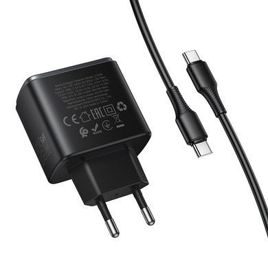 Зарядка з швидкою зарядкою 65W зарядний пристрій з кабелем Type-C HOCO C159A швидка зарядка для телефона