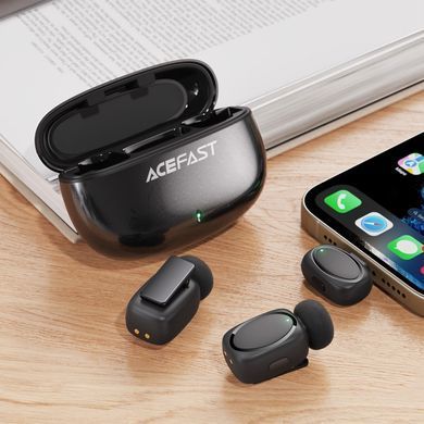 Мікрофон-петличний подвійний безпровідний з зарядним кейсом ACEFAST R2 300mAh, -38dBFS, Type-C Чорний