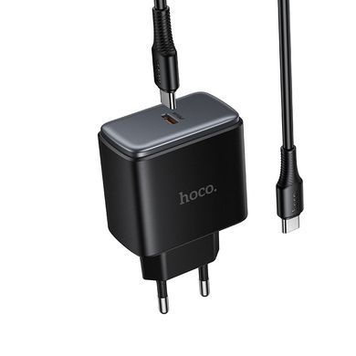 Зарядка з швидкою зарядкою 65W зарядний пристрій з кабелем Type-C HOCO C159A швидка зарядка для телефона