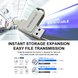 Флешка металева 2в1 256ГБ USB-Lightning для Apple iPhone, iPad, iPod, комп'ютера Microdrive 256GB OTG