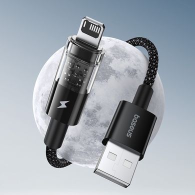 Кабель для зарядки та передачі даних USB to Lightning Baseus Gem 2.4A, 2m (P10373003111-01) Черный 56871