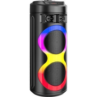 Безпровідна караоке колонка з провідним мікрофоном та RGB-підсвічуванням Sing-e ZQS6220 Чорний