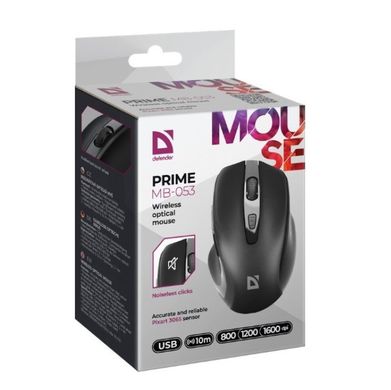 Мишка безпровідна DEFENDER Prime MB-053 |6D,USB| Чорний