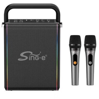 Колонка з мікрофонами Sing-e ZQS V108 караоке колонка портативна Bluetooth колонка 80W бездротова колонка з мікрофонами
