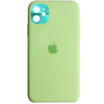 Силіконовий Чохол на iPhone 12 6.1" Metal Camera Lens Зелений