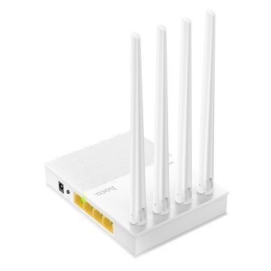 Wi-Fi роутер маршрутизатор для дому та офісу HOCO HI31 з 4 портами (1 WAN + 3 LAN) 1200 Мбіт/с Білий