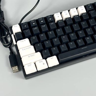 Клавіатура провідна механічна JEDEL KL-160 з RGB-підсвічуванням Чорно-білий 59691