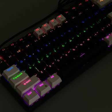 Клавіатура провідна механічна JEDEL KL-160 з RGB-підсвічуванням Чорно-білий 59691