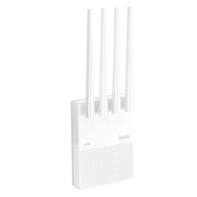 Wi-Fi роутер маршрутизатор для дому та офісу HOCO HI31 з 4 портами (1 WAN + 3 LAN) 1200 Мбіт/с Білий