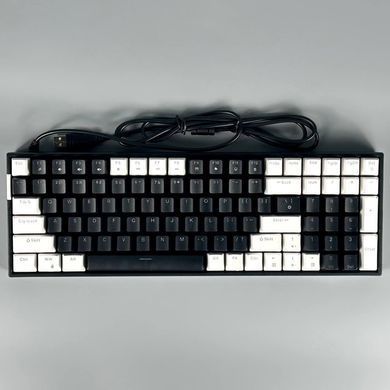 Клавіатура провідна механічна JEDEL KL-160 з RGB-підсвічуванням Чорно-білий 59691