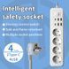 Подовжувач мережевий фільтр 2 м на 4 розетки + 4USB + 2Type-C F084PD Білий