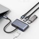 HUB адаптер Usams US-SJ627 4-в-1|Type-C to USB3.0*1 + USB2.0*2 + PD 60 Вт| 10см| Сірий