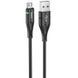 Кабель для зарядки телефону MicroUSB Android HOCO Shadow U93 120см |2.4A| Чорний
