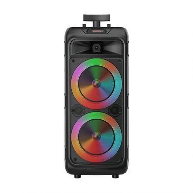 Безпровідна караоке колонка з провідним мікрофоном, пультом та RGB-підсвічуванням Sing-e ZQS8211 Чорний