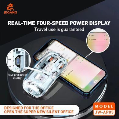 Мишка безпровідна JEQANG JW-AP05 2400 DPI/BT5.2/2.4G Помаранчевий 44869
