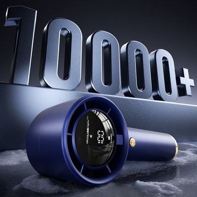 Портативний ручний вентилятор Turbo N68 з акумулятором 500 mAh, 100 швидкостей, 15см Білий 55251