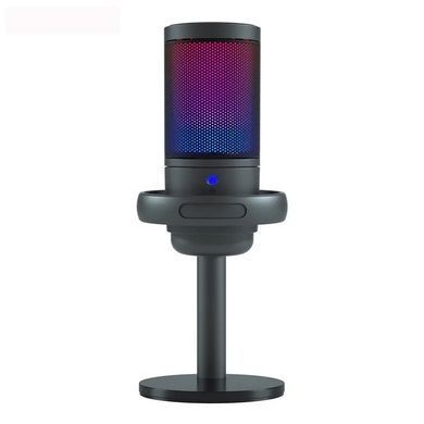 Мікрофон студійний ME6S RGB для блогерів та стримерів Чорний 56457