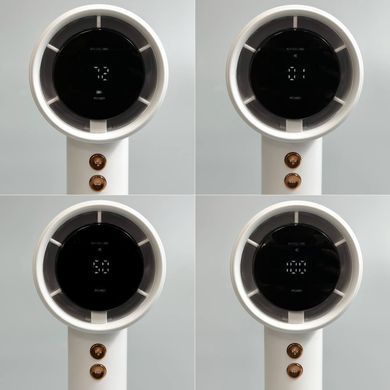 Портативний ручний вентилятор Turbo N68 з акумулятором 500 mAh, 100 швидкостей, 15см Білий 55251