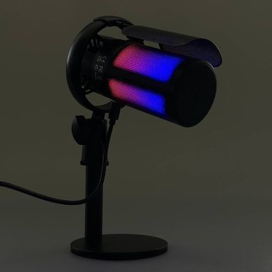 Мікрофон студійний ME6S RGB для блогерів та стримерів Чорний 56457