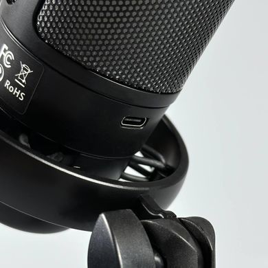 Мікрофон студійний ME6S RGB для блогерів та стримерів Чорний 56457