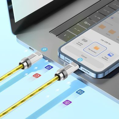 Кабель для зарядки з швидкою зарядкою PD20W Lightning Apple iphone HOCO U113 3А/1м Сірий
