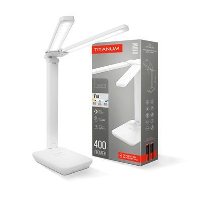 LED лампа настiльна з акумулятором TITANUM TLTF-010W 7W 2700-6000K Білий