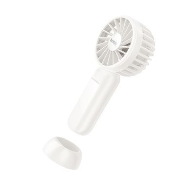 Портативний вентилятор HOCO HX60 Nimble 1200mAh, 3 год роботи, 3 швидкості Білий