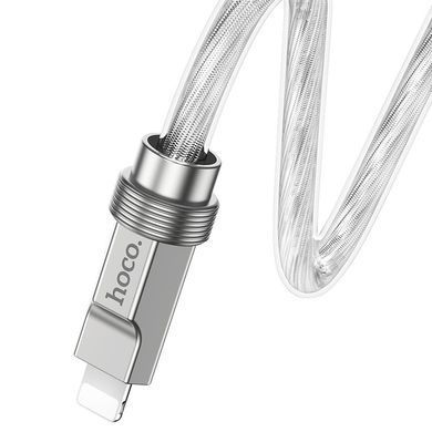 Кабель для зарядки з швидкою зарядкою PD20W Lightning Apple iphone HOCO U113 3А/1м Сірий
