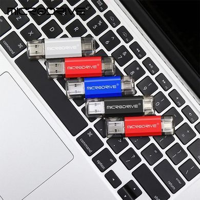 Металева USB Флешка 2в1 512GB Type-C/USB2.0 для комп'ютера телефону MicroDrive 512GB Сірий