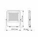 LED прожектор VIDEX PREMIUM 50W, 5000K, 220V Сірий VL-F2-505G