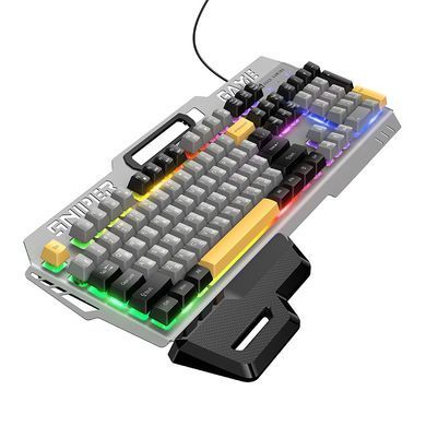 Ігрова клавіатура HOCO GM702 дротова клавіатура з rgb підсвіткою клавіатура з підставкою для зап'ясть повнорозмірна клавіатура