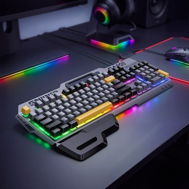Ігрова клавіатура HOCO GM702 дротова клавіатура з rgb підсвіткою клавіатура з підставкою для зап'ясть повнорозмірна клавіатура