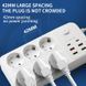 Подовжувач мережевий фільтр 5 м на 4 розетки + 4USB + 2Type-C F084PD Білий
