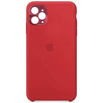 Силіконовий Чохол на iPhone 11 Pro Max 6.5" Metal Camera Lens Червоний