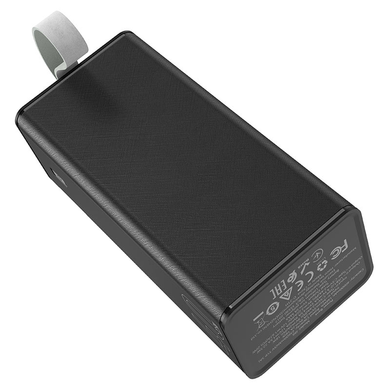 Павербанк повербанк з ліхтарем 40000mAh HOCO J86 2USB/Type-C, PD/QC, 5A/22.5W Чорний