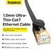 Інтернет кабель 0.5м патч-корд BASEUS CAT7 10Gigabit RJ45 плоский Чорний B00133207111-00