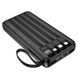 Павербанк 10000mAh з вбудованими кабелями Lightning, Type-C, Micro-USB, USB BOROFONE BJ76 2USB Чорний