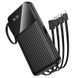 Павербанк 10000mAh з вбудованими кабелями Lightning, Type-C, Micro-USB, USB BOROFONE BJ76 2USB Чорний