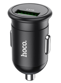 Автомобільна зарядка з швидкою зарядкою QC3.0 HOCO Z43 |1USB, 3A, QC, 18W| Чорний