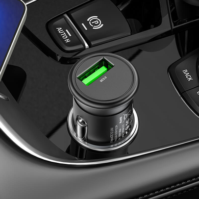 Автомобільна зарядка з швидкою зарядкою QC3.0 HOCO Z43 |1USB, 3A, QC, 18W| Чорний