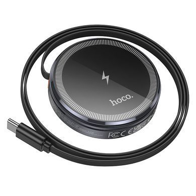 Безпровідний зарядний пристрій MagSafe для iPhone, iWatch з висувним кабелем HOCO CQ18 Сірий