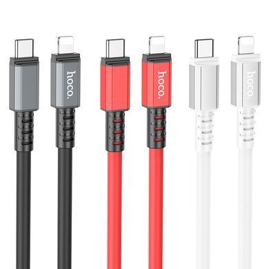Кабель для телефона із швидкою зарядкою Type-C to Lightning Apple iPhone HOCO X85 Strength 100см 20W Чорний