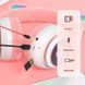 Бездротові дитячі MP3 Навушники з котячими Вушками з підсвіткою з MicroSD з FM-Радіо Cat Ear STN-28 Bluetooth Сині
